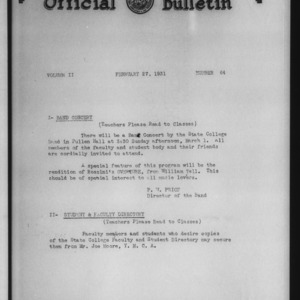 Official bulletin, Vol 2 No 64 (1931-02-27)