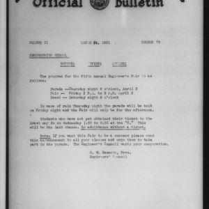 Official bulletin, Vol 2 No 79 (1931-03-01)