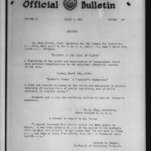 Official bulletin, Vol 2 No 68 (1931-03-07)