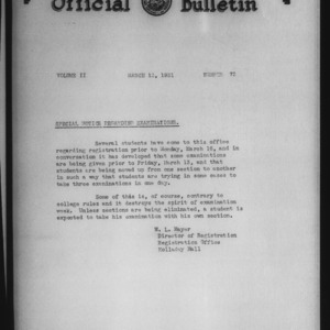 Official bulletin, Vol 2 No 72 (1931-03-13)