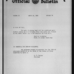 Official bulletin, Vol 2 No 74 (1931-03-19)