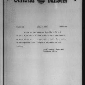 Official bulletin, Vol 2 No 82 (1931-04-06)