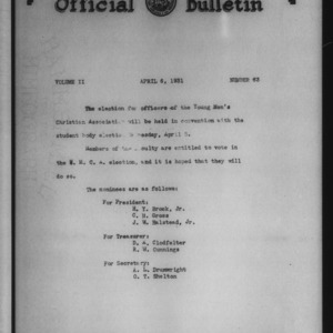 Official bulletin, Vol 2 No 83 (1931-04-06)