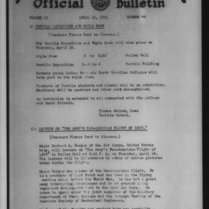 Official bulletin, Vol 2 No 66 (1931-04-15)