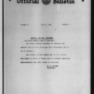 Official bulletin, Vol 2 No 71 (1931-05-06)