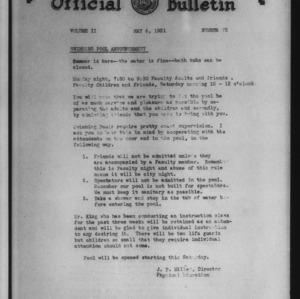 Official bulletin, Vol 2 No 72 (1931-05-06)