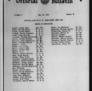 Official bulletin, Vol 2 No 76 (1931-05-19)