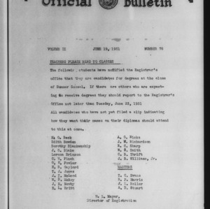 Official bulletin, Vol 2 No 76 (1931-06-19)
