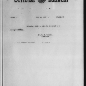Official bulletin, Vol 2 No 81 (1931-07-02)