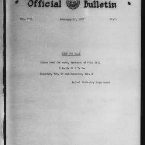 Official bulletin, Vol 8 No 70