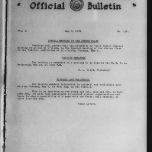 Official Bulletin, Vol. 10 No. 116
