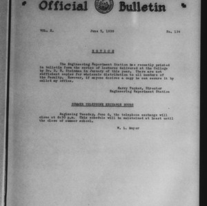 Official Bulletin, Vol. 10 No. 134