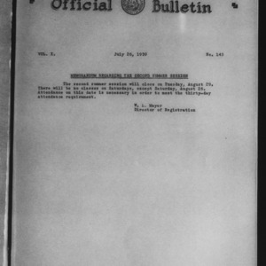 Official Bulletin, Vol. 10 No. 143