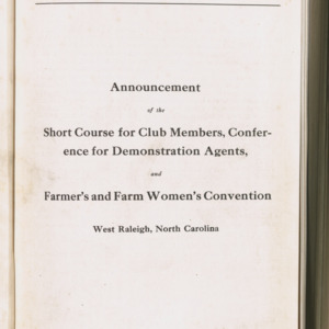 Agricultural and Mechanical College Record, Announcement, Vol. 15 No. 2, July 1916