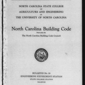 North Carolina Building Code (Engineering Experiment Station Bulletin No. 10)