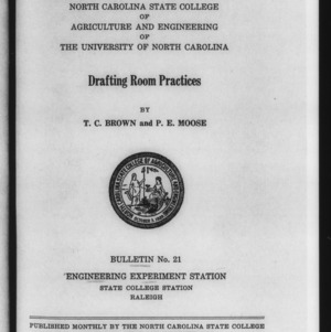 Drafting Room Practices (Engineering Experiment Station Bulletin No. 21)