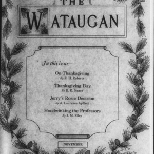 The Wataugan, Volume 2, Issue Two, November, 1926