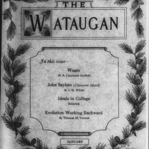The Wataugan, Volume 2, Issue Three, January, 1927