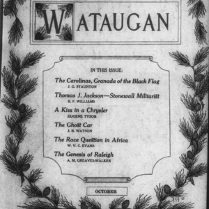 The Wataugan, Vol. 3, Issue One, October, 1927