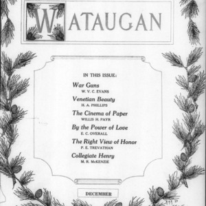 The Wataugan, Vol. 3, Issue Two, December, 1927