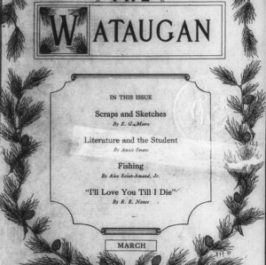 The Wataugan, Vol. 1, Issue One, March, 1926
