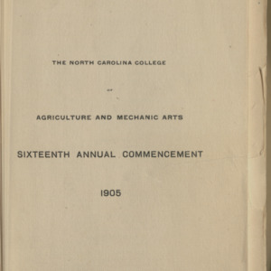 Sixteenth Annual Commencement, 1905
