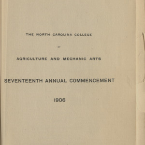 Seventeenth Annual Commencement, 1906