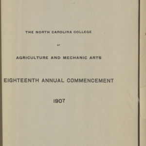 Eighteenth Annual Commencement, 1907