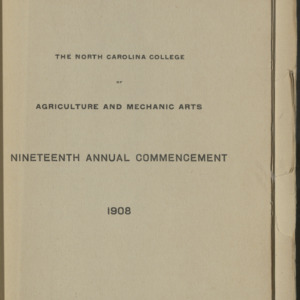Nineteenth Annual Commencement, 1908