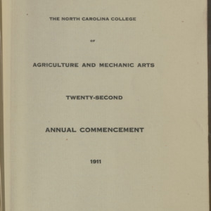 Twenty-Second Annual Commencement, 1911