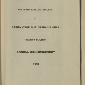 Twenty-Fourth Annual Commencement, 1913