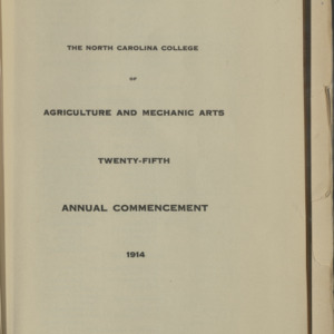 Twenty-Fifth Annual Commencement, 1914