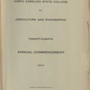Twenty-Eighth Annual Commencement, 1917
