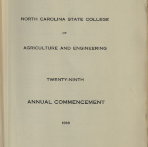 Twenty-Ninth Annual Commencement, 1918