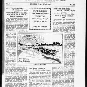 Extension Farm-News Vol. 10 No. 10, June 1925