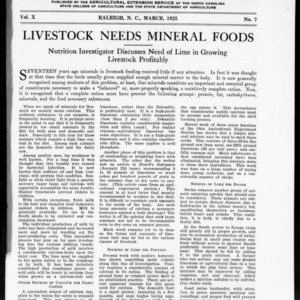 Extension Farm-News Vol. 10 No. 7, March 1925