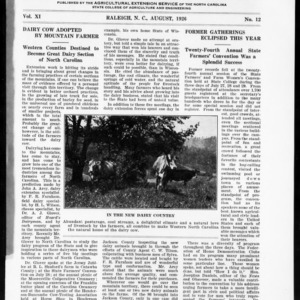 Extension Farm-News Vol. 11 No. 12, August 1926