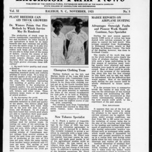 Extension Farm-News Vol. 11 No. 3, November 1925