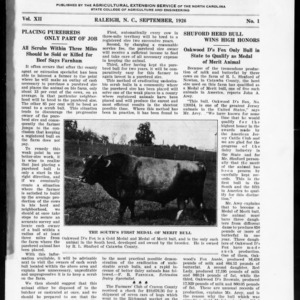 Extension Farm-News Vol. 12 No. 1, September 1926