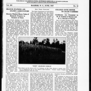 Extension Farm-News Vol. 12 No. 10, June 1927