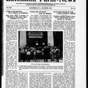 Extension Farm-News Vol. 12 No. 12, August 1927