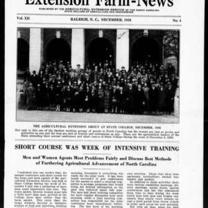 Extension Farm-News Vol. 12 No. 4, December 1926