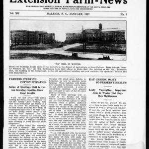 Extension Farm-News Vol. 12 No. 5, January 1927