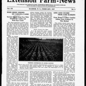 Extension Farm-News Vol. 12 No. 6, February 1927