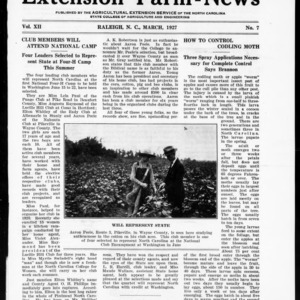 Extension Farm-News Vol. 12 No. 7, March 1927