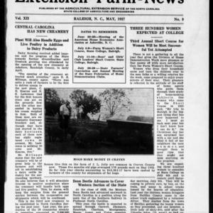 Extension Farm-News Vol. 12 No. 9, May 1927