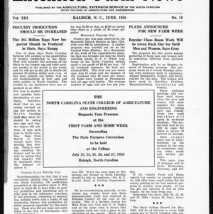 Extension Farm-News Vol. 13 No. 10, June 1928