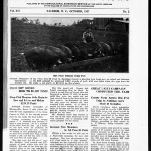 Extension Farm-News Vol. 13 No. 2, October 1927