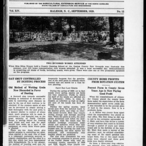 Extension Farm-News Vol. 14 No. 12, September 1929
