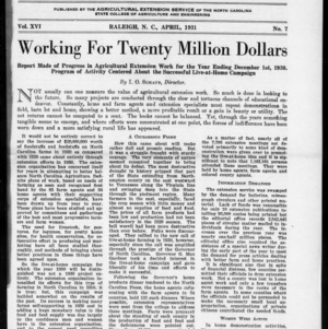 Extension Farm-News Vol. 16 No. 7, April 1931